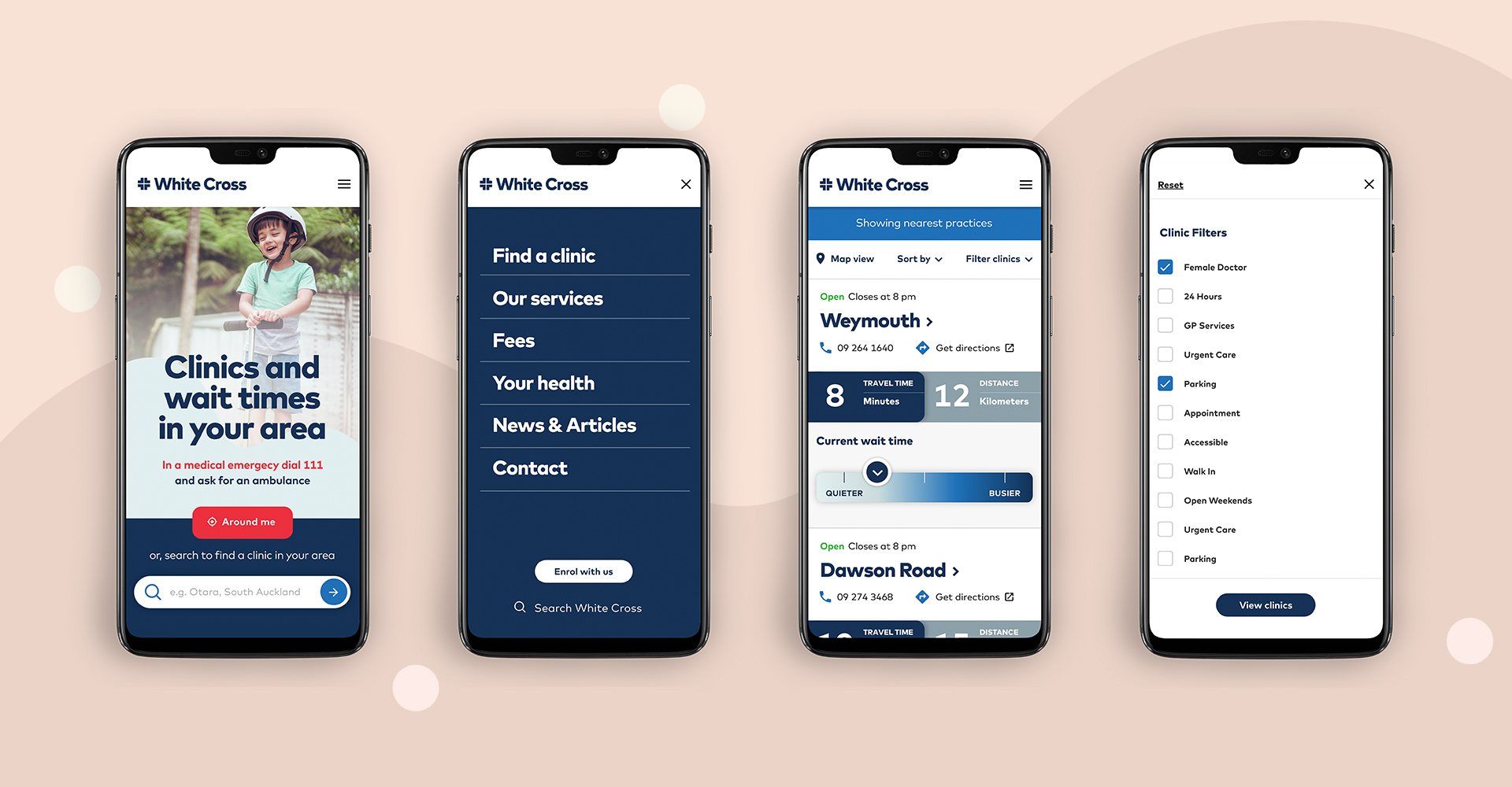 Tamaki Health Mobile Mockups X4