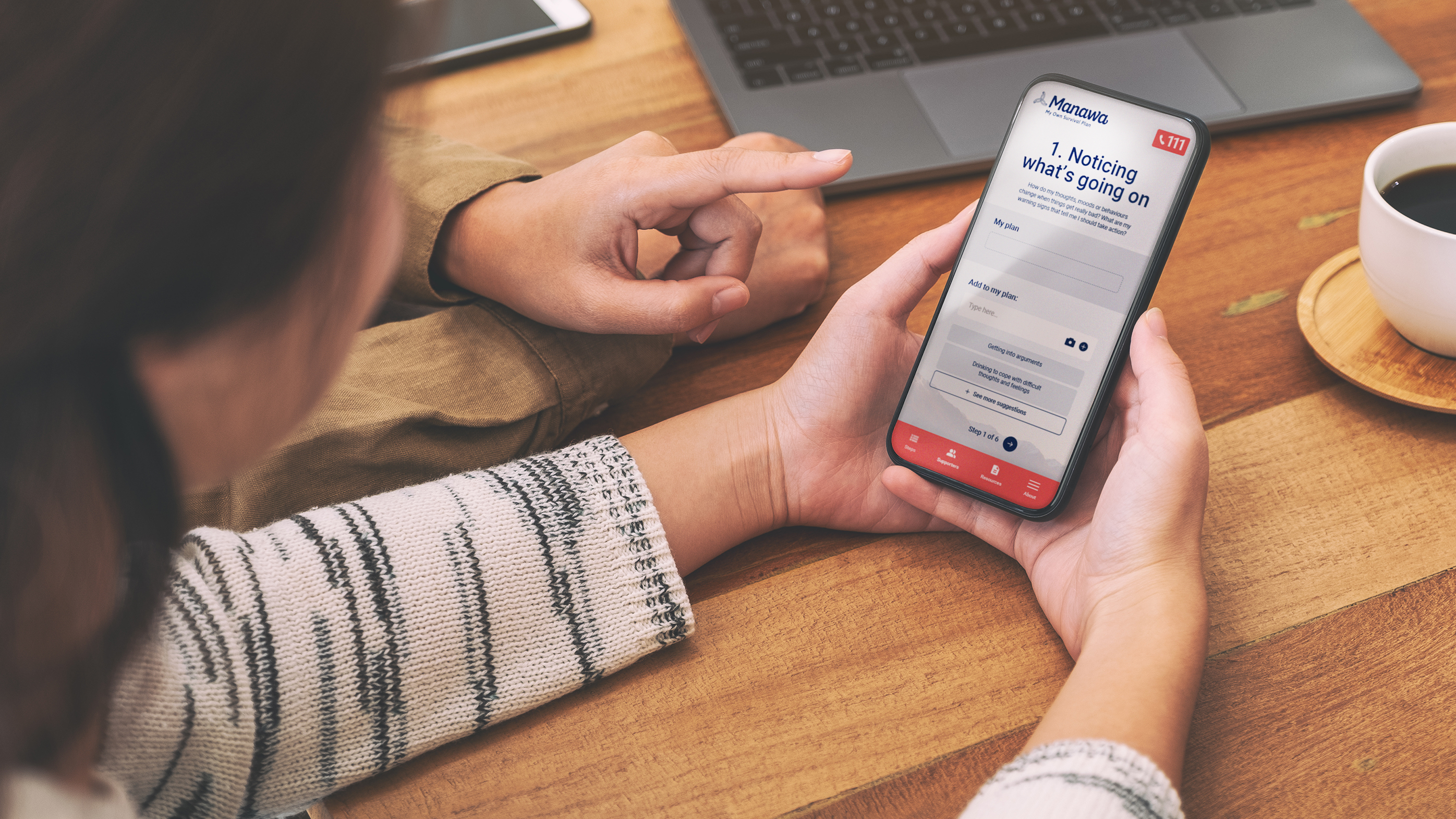 Suicideprevention App In Hand Mockup